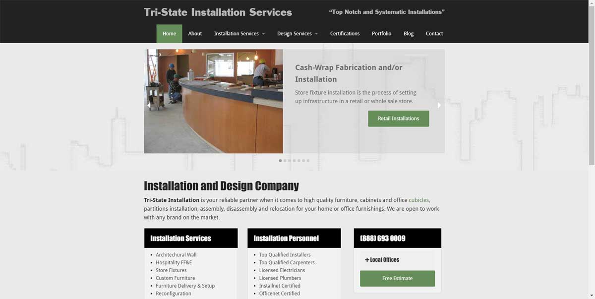 Installation Services Website